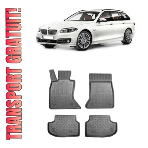 Bmw Seria 5 F11, Combi, Din 03.2010 - 2013, X-DrIVe , Set Covorase Auto Tip Tavita Premium 3D, din cauciuc