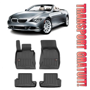Bmw Seria 6 E64, Cabrio, Din 2003 - 2010 , Set Covorase Auto Tip Tavita Premium 3D, din cauciuc