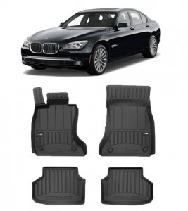 Bmw Seria 7 F01 Din 10.2008 - 09.2015 Sedan , Set Covorase Auto Tip Tavita Premium 3D, din cauciuc accesorii pentru autoturismul tau - masina v161854
