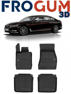 Bmw Seria 7 G11 Din 10.2015 - Prezent, Sedan , Set Covorase Auto Tip Tavita Premium 3D, din cauciuc accesorii pentru autoturismul tau - masina v164836