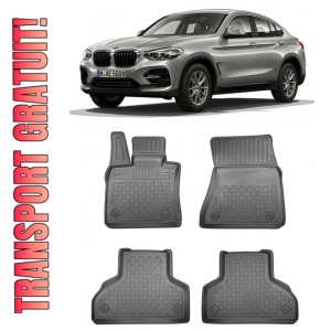 Bmw X4 F26, Suv, Din 07.2014 - 03.2018 , Set Covorase Auto Tip Tavita Premium 3D, din cauciuc - Img 1