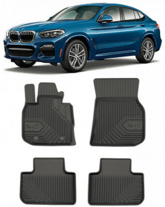 Bmw X4 G02 Din 04.2018 - Prezent, Suv , Set Covorase Auto Tip Tavita Premium 3D, din cauciuc accesorii pentru autoturismul tau - masina v169115