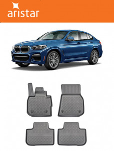 Bmw X4 G02, Suv, Din 04.2018 - Prezent , Set Covorase Auto Tip Tavita Premium 3D, din cauciuc accesorii pentru autoturismul tau - masina v173014