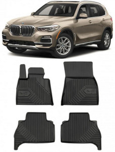 Bmw X5 G05 Din 11.2018 - Prezent, Suv , Set Covorase Auto Tip Tavita Premium 3D, din cauciuc accesorii pentru autoturismul tau - masina v165891