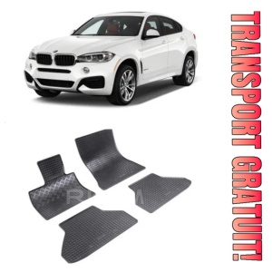 Bmw X6 E71, Suv, fabricat din 06.2008 - 10.2014, set covorase auto dedicate, din cauciuc 100% Premium