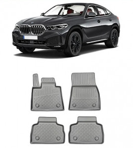 Bmw X6 G06, Suv, Din 11.2019 - Prezent , Set Covorase Auto Tip Tavita Premium 3D, din cauciuc accesorii pentru autoturismul tau - masina v171206