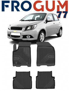 Chevrolet Aveo T250 Din 2006 - 2011, Hatchback , Set Covorase Auto Tip Tavita Premium 3D, din cauciuc accesorii pentru autoturismul tau - masina v166790