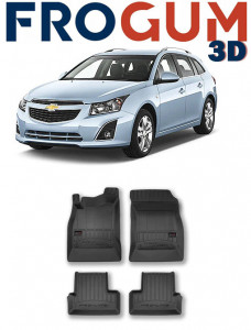 Chevrolet Cruze, Combi, Din 09.2012 - 2016 , Set Covorase Auto Tip Tavita Premium 3D, din cauciuc accesorii pentru autoturismul tau - masina v172972