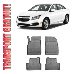 Chevrolet Cruze, Sedan, Din 05.2009 - 2016 , Set Covorase Auto Tip Tavita Premium 3D, din cauciuc