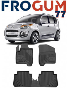 Citroen C3 Picasso Din 2009 - 10.2017, Van , Set Covorase Auto Tip Tavita Premium 3D, din cauciuc accesorii pentru autoturismul tau - masina v166756