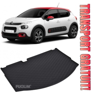 Citroen C3 Tavita pentru portbagaj din cauciuc, compatibila Citroen C3 II fabricatie 2009 - 12.2016, caroserie hatchback