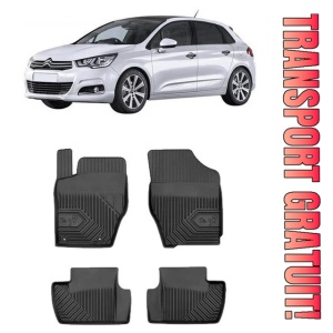 Citroen C4 I Din 2004 - 2010, Hatchback , Set Covorase Auto Tip Tavita Premium 3D, din cauciuc