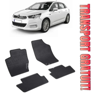 Citroen C4 II, Hatchback, fabricat din 10.2010 - 03.2018, set covorase auto dedicate, din cauciuc 100% Premium
