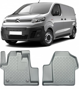 Citroen E-Jumpy Din 10.2020 - Prezent, Van , Set Covorase Auto Tip Tavita Premium 3D, din cauciuc accesorii pentru autoturismul tau - masina v164011