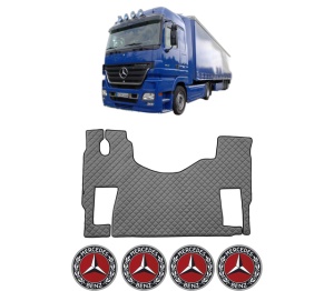Covoras Camion Tir MERCEDES-BENZ ACTROS MP2 / MP3 din 2002-2009, Auto, 4x Stickere auto cu MERCEDES-BENZ