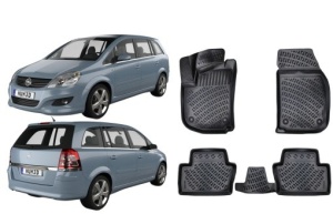 Covorase auto Opel Zafira B 2005-2014 Set presuri auto tip tavita - Img 2