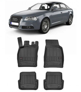 Covorase Auto Tip Tavita Audi A6 C6 Din 2006 - 2011 , Set Covorase Auto Tip Tavita Premium 3D, din cauciuc accesorii pentru autoturismul tau - masina v169606