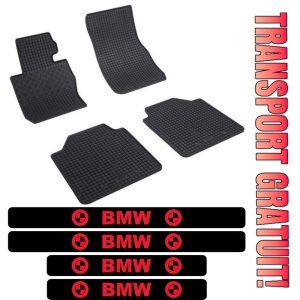 Covorase BMW Seria 3 F34, Gran Turismo, din 06.2013 - prezent si set 4 stickere protectie praguri BMW