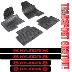 Covorase Hyundai ix35, SUV, din 2010 - 06.2015 si set 4 stickere protectie praguri Hyundai