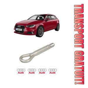 Cui carlig remorcare, tractare auto AUDI A3 Sportback (8YA, 8YF) din 2019-2022, Otel, Cri-Flo, 4 Stickere cu AUDI