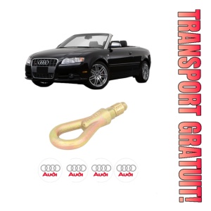 Cui carlig remorcare, tractare auto AUDI A4 B7 Convertible (8HE) din 2006-2009, Otel, Cri-Flo, 4 Stickere cu AUDI