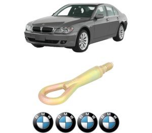 Cui carlig remorcare, tractare auto BMW Seria 7 (E65, E66, E67) din 2001-2008, Otel, Cri-Flo, 4 Stickere cu BMW - Img 2
