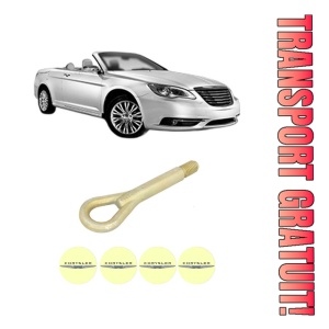 Cui carlig remorcare, tractare auto CHRYSLER 200 Convertible din 2010-2014, Otel, Cri-Flo, 4 Stickere cu CHRYSLER