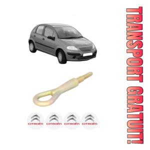 Cui carlig remorcare, tractare auto CITROEN C3 I (FC_, FN_) din 2002-2012, Otel, Cri-Flo, 4 Stickere cu CITROEN