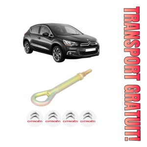 Cui carlig remorcare, tractare auto CITROEN DS4 (NX_) din 2011-2015, Otel, Cri-Flo, 4 Stickere cu CITROEN