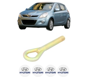 Cui carlig remorcare, tractare auto HYUNDAI i20 I (PB, PBT) din 2008-2015, Otel, Cri-Flo, 4 Stickere cu HYUNDAI - Img 2