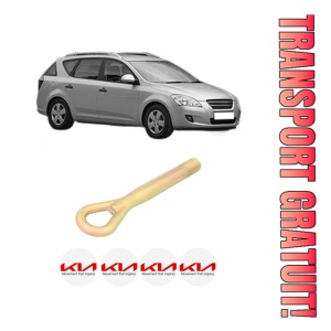 Cui carlig remorcare, tractare auto KIA CEE'D SW (ED) din 2007-2012, Otel, Cri-Flo, 4 Stickere cu KIA