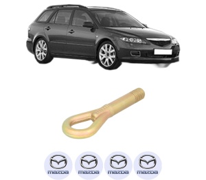 Cui carlig remorcare, tractare auto MAZDA 6 Station Wagon (GY) din 2002-2008, Otel, Cri-Flo, 4 Stickere cu MAZDA - Img 2