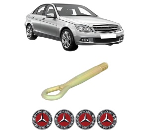 Cui carlig remorcare, tractare auto MERCEDES-BENZ C-CLASS (W204) din 2007-2014, Otel, Cri-Flo, 4 Stickere cu MERCEDES-BENZ - Img 2