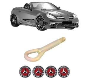Cui carlig remorcare, tractare auto MERCEDES-BENZ SLK (R171) din 2004-2011, Otel, Cri-Flo, 4 Stickere cu MERCEDES-BENZ - Img 2