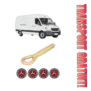 Cui carlig remorcare, tractare auto MERCEDES-BENZ SPRINTER 3-t Van (B906) din 2006-2018, Otel, Cri-Flo, 4 Stickere cu MERCEDES-BENZ - Img 1