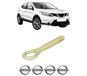 Cui carlig remorcare, tractare auto NISSAN QASHQAI II (J11, J11_) din 2013-2017, Otel, Cri-Flo, 4 Stickere cu NISSAN - Img 2