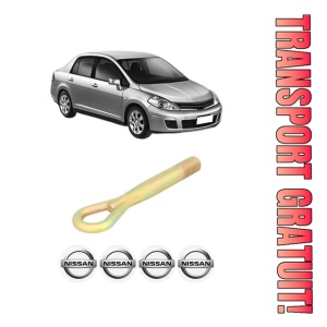 Cui carlig remorcare, tractare auto NISSAN TIIDA Saloon (SC11) din 2007-2012, Otel, Cri-Flo, 4 Stickere cu NISSAN