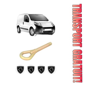 Cui carlig remorcare, tractare auto PEUGEOT BIPPER (AA_) din 2008-2010, Otel, Cri-Flo, 4 Stickere cu PEUGEOT