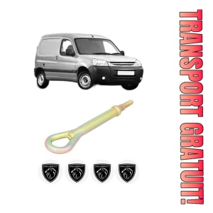 Cui carlig remorcare, tractare auto PEUGEOT PARTNER Box Body/MPV din 2008-2015, Otel, Cri-Flo, 4 Stickere cu PEUGEOT