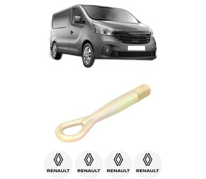 Cui carlig remorcare, tractare auto RENAULT TRAFIC III Van (FG_) din 2014, Otel, Cri-Flo, 4 Stickere cu RENAULT - Img 2
