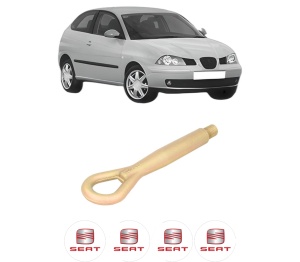 Cui carlig remorcare, tractare auto SEAT IBIZA III (6L1) din 2002-2009, Otel, Cri-Flo, 4 Stickere cu SEAT - Img 2