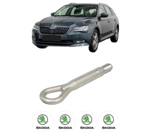 Cui carlig remorcare, tractare auto SKODA SUPERB III Estate (3V5) din 2015-2024, Otel, Cri-Flo, 4 Stickere cu SKODA - Img 2