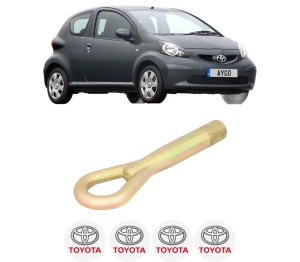 Cui carlig remorcare, tractare auto TOYOTA AYGO (_B1_) din 2005-2014, Otel, Cri-Flo, 4 Stickere cu TOYOTA - Img 2