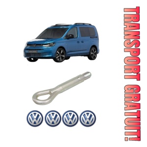 Cui carlig remorcare, tractare auto Volkswagen CADDY V Box Body/MPV (SBA, SBH) din 2020-2024, Otel, Cri-Flo, 4 Stickere cu Volkswagen