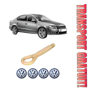 Cui carlig remorcare, tractare auto Volkswagen PASSAT B7 (362) din 2010-2014, Otel, Cri-Flo, 4 Stickere cu Volkswagen