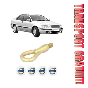 Cui carlig remorcare, tractare auto VOLVO S40 I (644) din 2002-2004, Otel, Cri-Flo, 4 Stickere cu VOLVO