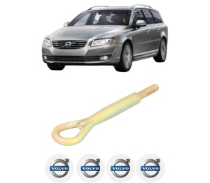 Cui carlig remorcare, tractare auto VOLVO V70 III Estate Van (135) din 2013-2015, Otel, Cri-Flo, 4 Stickere cu VOLVO - Img 2