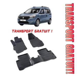 Dacia Dokker 2012-2021 Set 4 covorase auto din cauciuc tip tavita premium line 3D - Transport Gratuit!