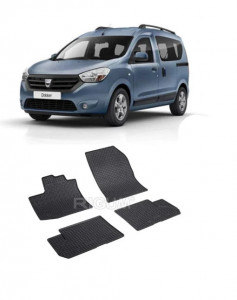Dacia Dokker, Van, fabricat din 11.2012 - Prezent, 5 Locuri, set covorase auto dedicate, din cauciuc 100% Premium accesorii pentru autoturismul tau - masina v160023