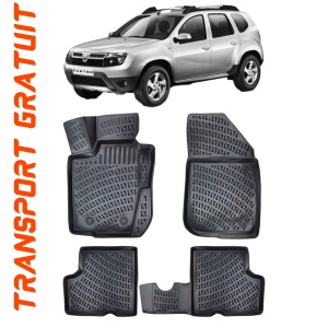 Dacia Duster 4X4 2010-2017 Set 4 covorase auto din cauciuc tip tavita premium line 3D accesorii pentru autoturismul tau - masina v242158